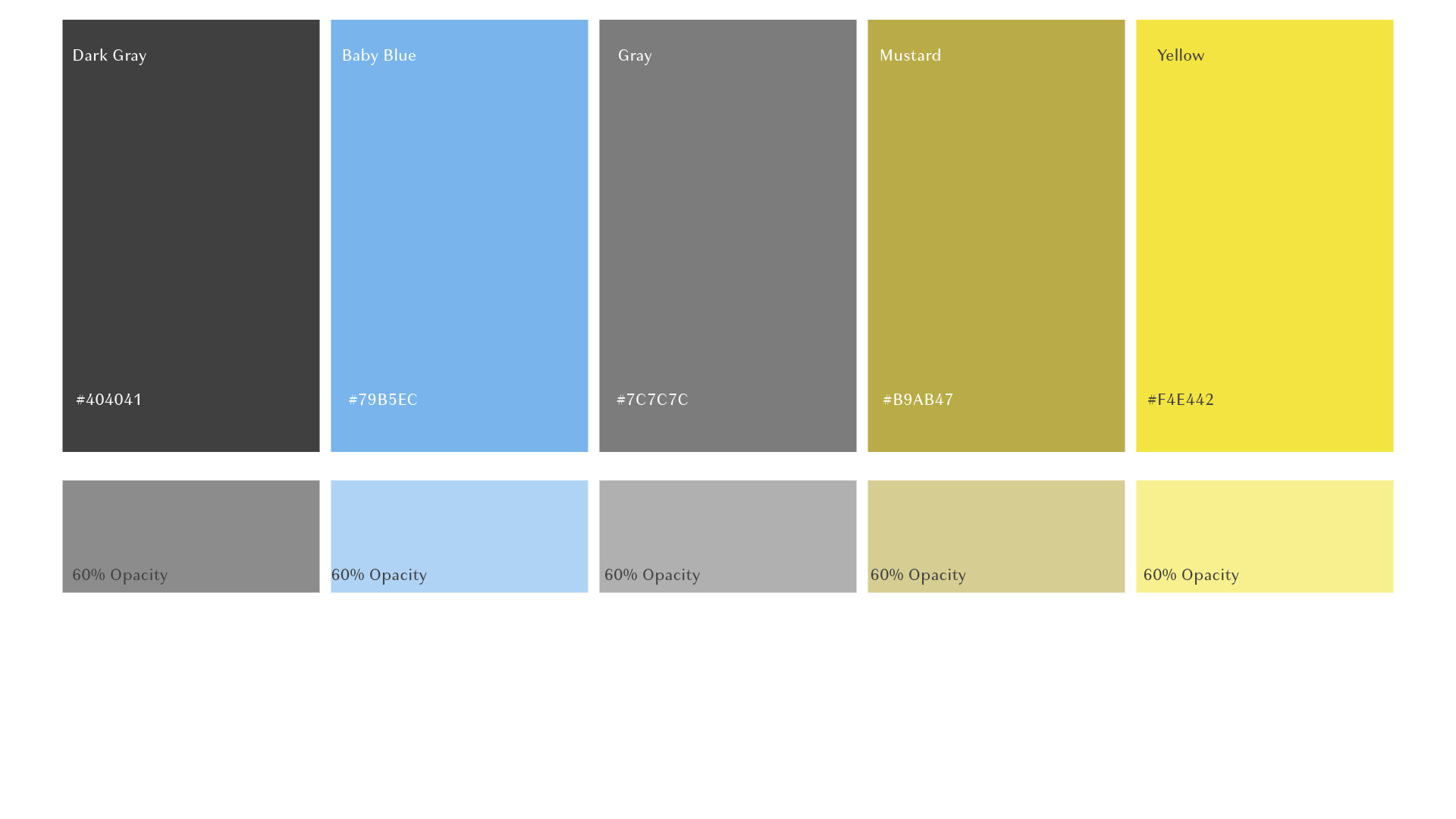 Official Fabian Delven color swatches