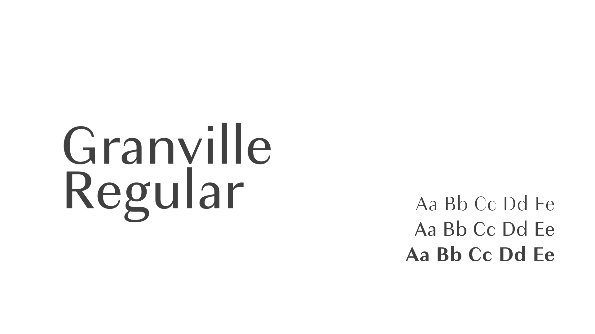 Granville Regular specimen
