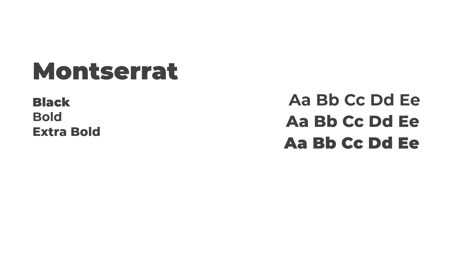 Montserrat bold weights