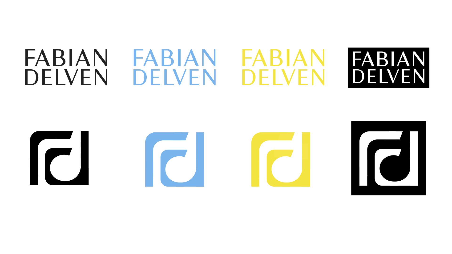 Full logo system — wordmark and FD monogram